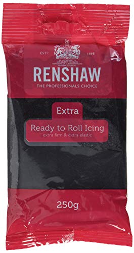 Renshaw Rollfondant Extra Black, 6er Pack (6 x 250 g) von Renshaw