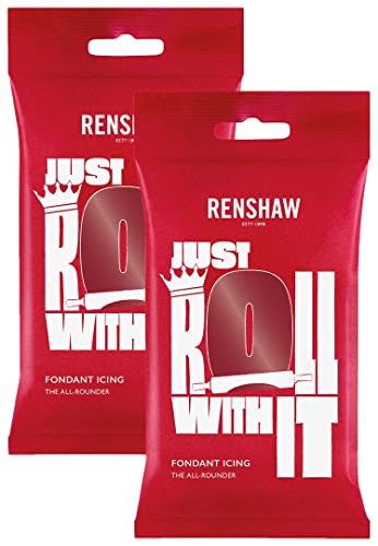 Renshaw Ruby Red Ready to Roll Zuckerguss, 500 g, Multipack, 2 x 250 g von Renshaw