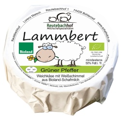 Schafs-Weichkäse Lammbert mit grünem Pfeffer von Reutebachhof