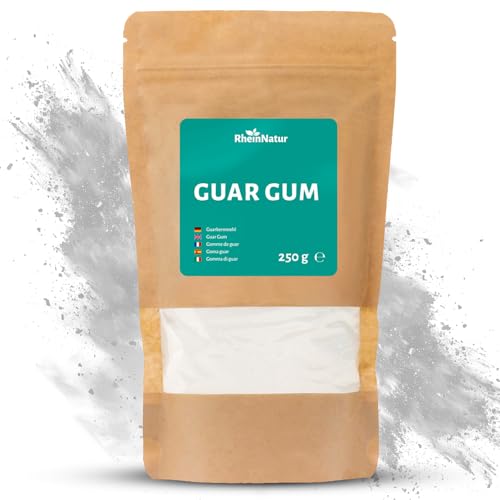 RheinNatur Guarkernmehl 250 g - Guar Gum Pulver als natürlicher Stabilisator für Eis, Suppen, Soßen - Pflanzliches Bindemittel & Verdickungsmittel - Geschmacksneutral & Vegan von RheinNatur