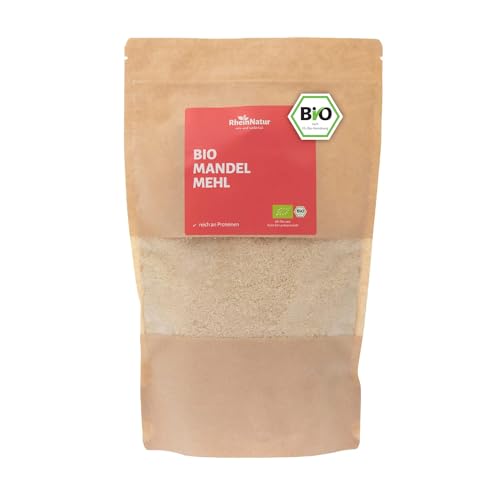 RheinNatur Bio Mandelmehl 500 g - Naturbelassenes Mehl aus blanchierten Mandelkernen - Vegan, Low carb - Zum Kochen & Backen von RheinNatur