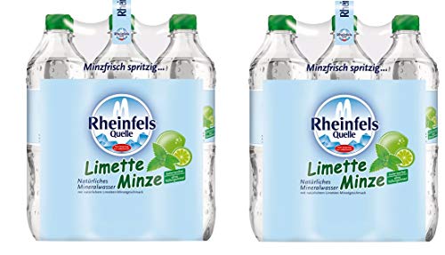 12 Flaschen Rheinfels Quelle Limette Minze Mineralwasser a 750ml inklusive EINWEG Pfand von Rheinfels Quelle