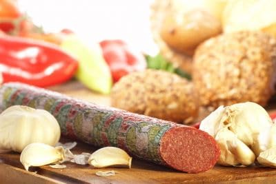 Knoblauchsalami 300g - Salami mit frischem Knoblauch - Rhöni GmbH & Co. KG von Rhöni