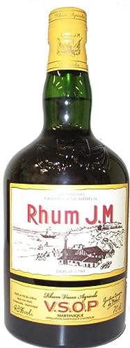 Rhum J.M. | Rum Wieux Agricole VSOP | 700 ml | 43% Vol. | 3 Jahre in ausgebrannten Bourbon Fässern gereift | Mit Geschenkverpackung | Mehrfach ausgezeichnet von Rhum J.M.