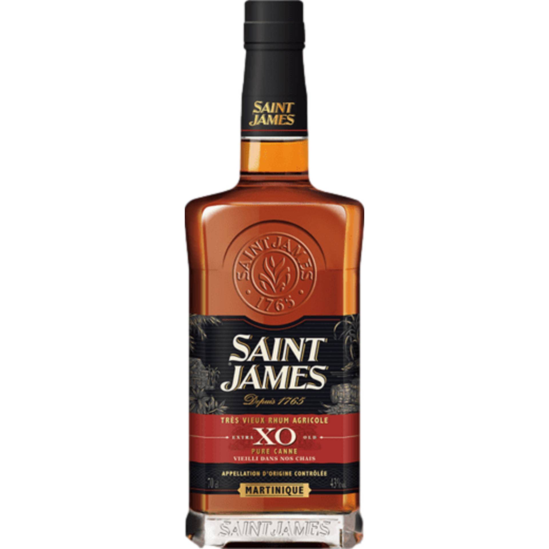 Saint James XO Rum, 43% Vol, 0,7L, Spirituosen von Rhums Martiniquaise Saint James, 97230 Sainte Marie, Martinique