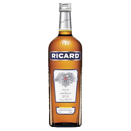 Ricard Pastis / Französischer Likör mit Sternanis, erfrischendem Kräuteraroma & Süßholzsaft / Spirituose mit universeller Mixbarkeit / 1 x 1 L von Ricard