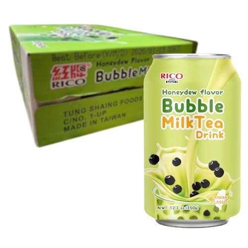 RICO - Bubble Milk Tea Getränk Honigmelone - 24 X 350 ML - Multipack von Rico