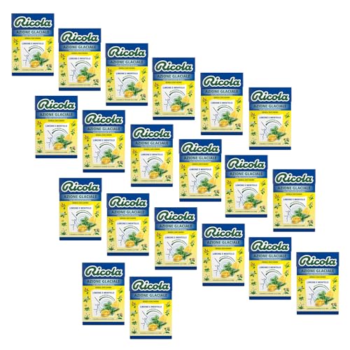 Ricola® | Glacial Action Hartbonbons |. Swiss Herbs Bonbons ohne Zucker, Zitrone und Menthol – 20 Boxen (1000 Gr) von Ricola