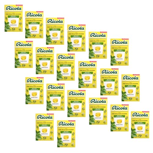 Ricola® | Hartbonbons Melissa Limoncella | Swiss Herbs Bonbons ohne Zucker – 20 Boxen (1000 Gr) von Ricola