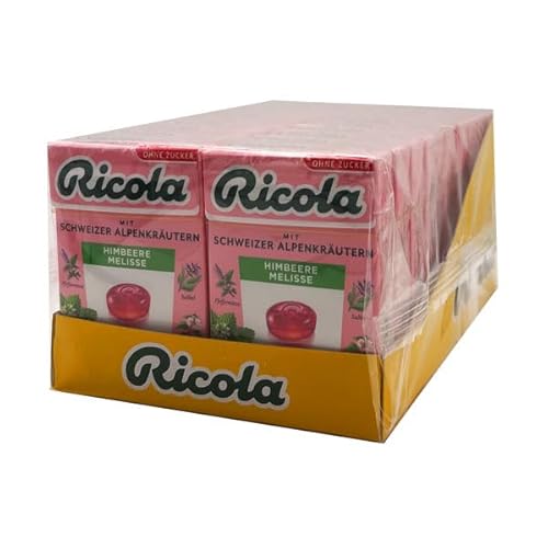 Ricola Himbeer Melisse Bonbons, 20 Pack à 50g von Ricola