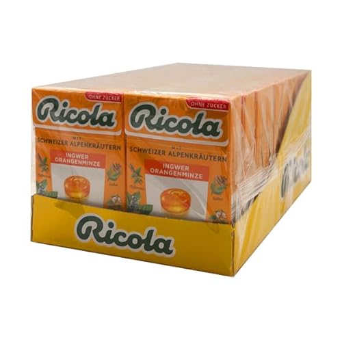 Ricola Ingwer Orangenminze Bonbons, 20 Pack à 50g von Ricola