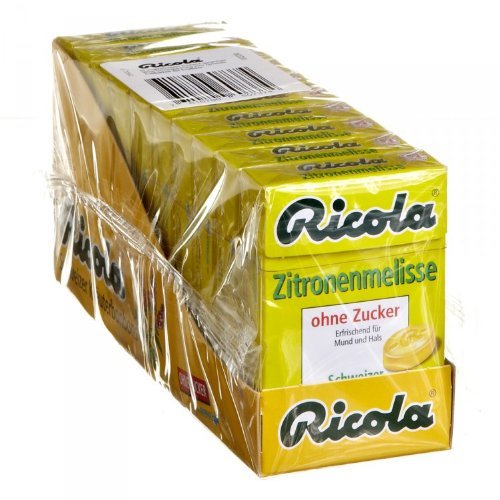 Ricola Kräuterbonbons Zitronenmelisse o. Zucker 10x50g von Ricola