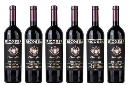 6x 0,75l - 2022er - Ricossa - Barbera Appassimento - Piemonte D.O.P. - Italien - Rotwein halbtrocken von Ricossa