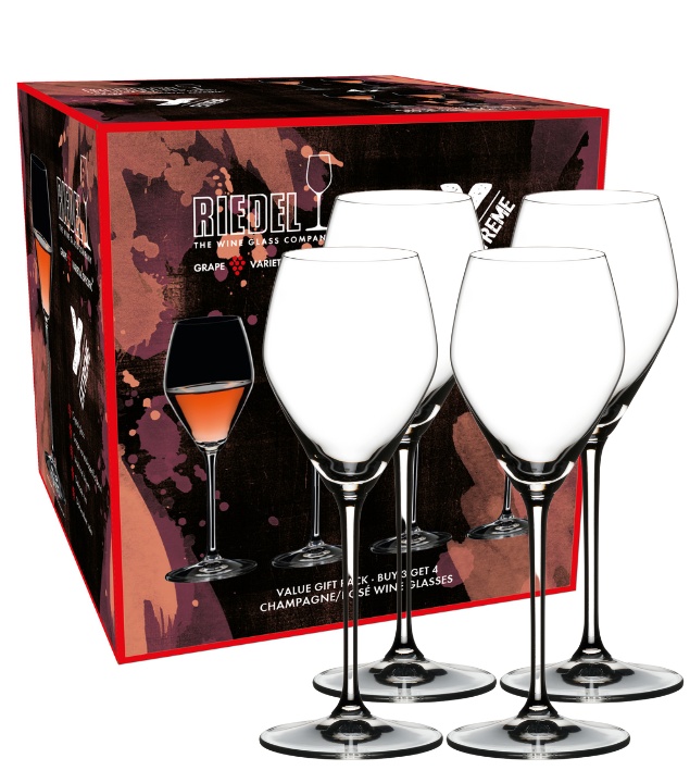 Riedel Rosé & Champagner Glas 4er Set von Riedel