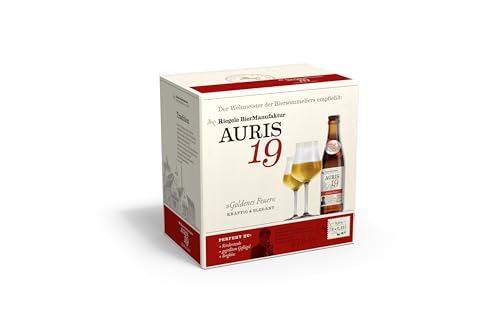 Riegele Geschenkbox Auris 19 - Goldenes Feuer - Das malzige Starkbier, Craft Beer aus Bayern (8 x 0,33l) von Riegele