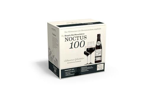 Riegele Geschenkbox Noctus 100 - Schwarzes Geheimnis - Intensives Imperial Stout, Craft Beer aus Bayern (8 x 0,33l) von Riegele