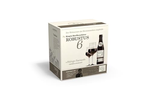 Riegele Robustus 6 - Malziges Feuerwerk - Vollmundiges Porter, Craft Beer aus Bayern (8 x 0,33l) von Riegele