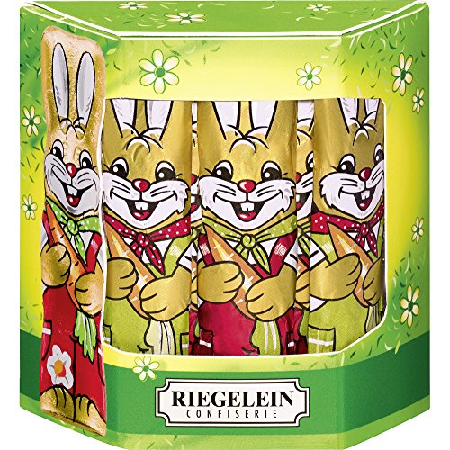 Riegelein Massiv-Osterhasen groß 10 Stück (125g) 2er Pack - Vollmilch-Schokolade von Riegelein