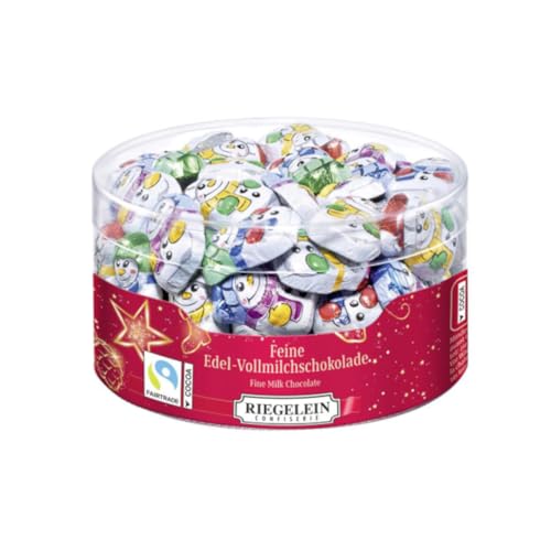 Riegelein Schneemännchen mini Vollmilchschokolade Runddose 400g von Riegelein