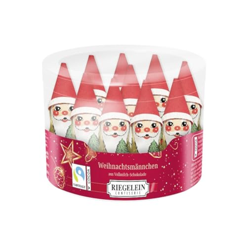 Riegelein Weihnachtsmann mit Filzmütze 10 Stück Runddose 140g von Riegelein