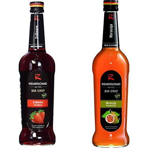 Riemerschmid Bar-Sirup Erdbeere (1 x 0.7 l) & Bar-Sirup Maracuja (1 x 0.7 l) von Riemerschmid