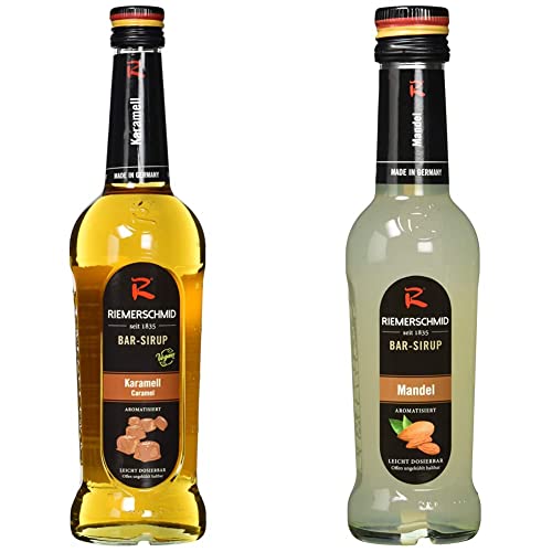 Riemerschmid Bar-Sirup Karamell (1 x 0.7 l) & Bar Sirup Mandel Aromatisiert, 250 ml von Riemerschmid