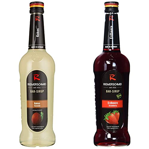Riemerschmid Bar-Sirup Kokos (1 x 0.7 l) & Bar-Sirup Erdbeere (1 x 0.7 l) von Riemerschmid