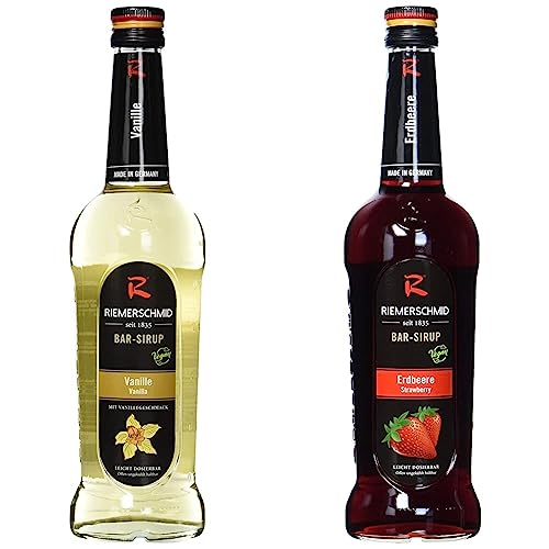 Riemerschmid Bar-Sirup Vanille (1 x 0.7 l) & Bar-Sirup Erdbeere (1 x 0.7 l) von Riemerschmid