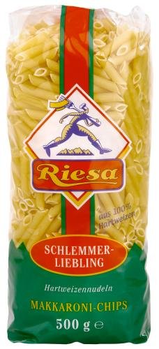 Riesa Riesa Nudeln Makkaroni-Chips, 9er Pack (9 x 500 g Beutel) von Riesa