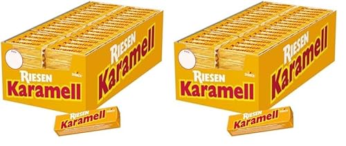 Karamell RIESEN – 48 x 116g Stange – Karamellkaubonbons mit intensivem Karamellgeschmack (Packung mit 2) von Riesen