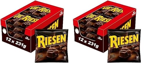 RIESEN – 12 x 231g – Bonbons mit Schokokaramell in kräftiger, dunkler Schokolade (Packung mit 2) von Riesen