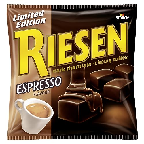 RIESEN Kaubonbons Schokokaramell in dunkler Schokolade (1 x 231 g) – Schokoladen-Bonbons mit kräftigem Karamell und Espresso-Geschmack – Limited Edition von Riesen