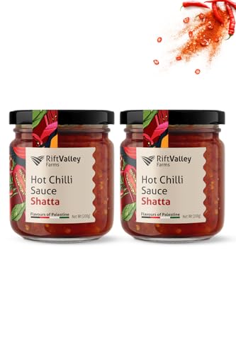 Rift Valley Farms Shatta - Authentische Chili Sauce aus Palästina - Traditionelle Palästinensische Würze | Extra Scharf & Aromatisch | Premium Qualität | 150g, (2 Pack) von Rift Valley Farms