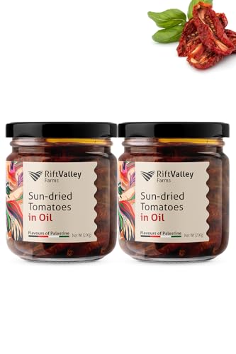 Rift Valley Farms - Sonnengetrocknete Tomaten in Öl - Premium Qualität | Aromatisch, Vielseitig & Reich an Geschmack | Natürlich | ohne Konservierungsstoffe - Fair gehandelt | 200g, (2 Pack) von Rift Valley Farms