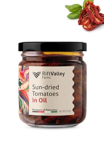 Rift Valley Farms - Sonnengetrocknete Tomaten in Öl - Premium Qualität | Aromatisch, Vielseitig & Reich an Geschmack | Natürlich | ohne Konservierungsstoffe - Fair gehandelt | 200g von Rift Valley Farms