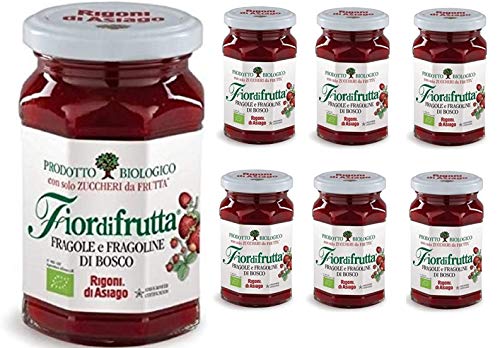 6x Rigoni di Asiago Fiordifrutta Erdbeeren und Walderdbeeren BIO Konfitüre 250g von Rigoni di Asiago