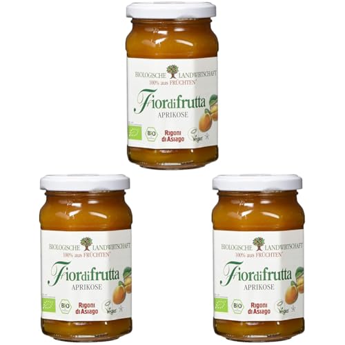 Rigoni di Asiago Fiordifrutta - Fruchtaufstrich - Aprikose Bio, 250 g (Packung mit 3) von Rigoni di Asiago