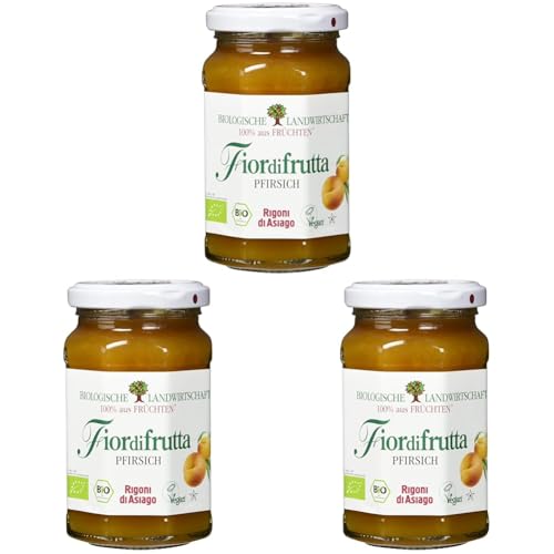 Rigoni di Asiago Fiordifrutta - Fruchtaufstrich - Pfirsich Bio, 250 g (Packung mit 3) von Rigoni di Asiago