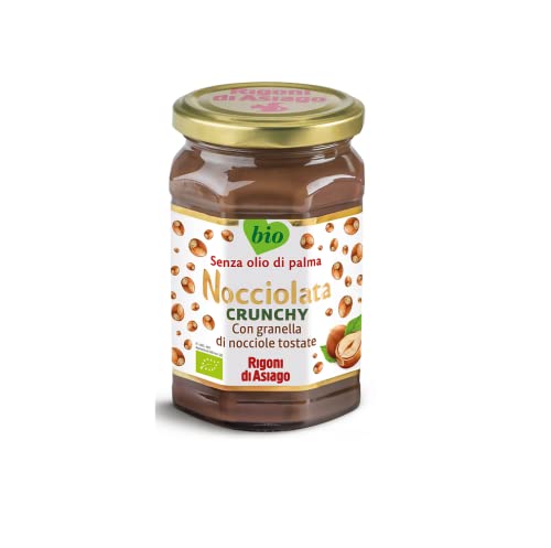 Rigoni di Asiago Nocciolata Crunchy Haselnuss-Aufstrich Creme mit gehackten gerösteten Haselnüssen 270g von Rigoni di Asiago