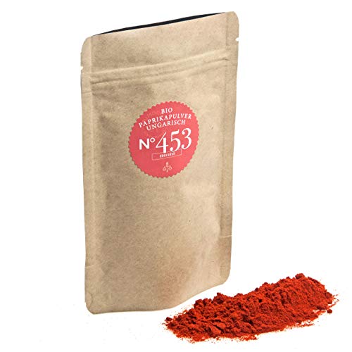 Rimoco N°453 Bio Paprikapulver ungarisch edelsüß - Paprika Pulver fein gemahlen aus Ungarn mit fruchtig frischem Aroma | Bio Anbau (DE-ÖKO-007) | 70g Kraftpapier Zip-Beutel von Rimoco