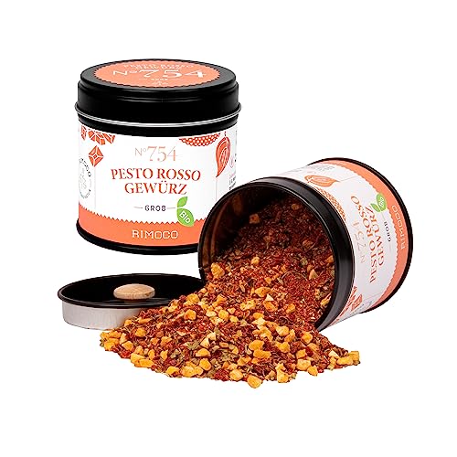 Rimoco N°754 Bio Pesto Rosso 1000g Beutel - Gewürzmix aus Tomatenflocken, geräucherter Paprika, aromatischem Knoblauch und Oregano - Perfekt für veganen Pesto-Genuss von Rimoco