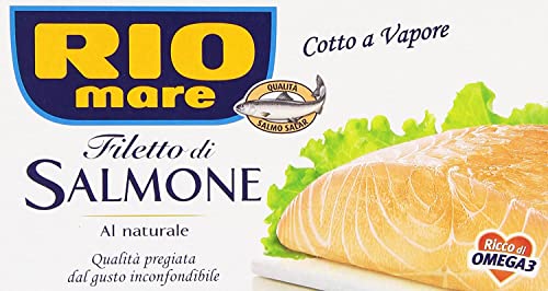 3x Rio Mare Filetto di Salmone cotto a vapore al naturale Gedämpftes Lachsfilet 150g reich an Omega 3 von Rio Mare