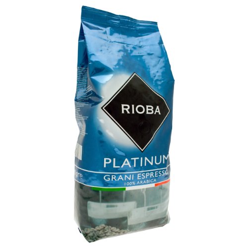 Rioba Platinum Grani Espresso, gerösteter Kaffee, ganze Bohnen, 100% Arabica, 1000g von Rioba