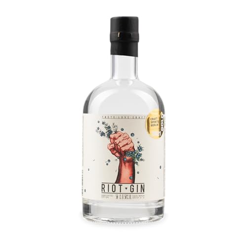 Riot Gin – London Dry Gin 50% Vol. | Mehrfach ausgezeichnet | Handgefertigt & destilliert in Deutschland | Intensive Wacholder- & Zitrusnoten | 7 Botanicals | Perfekt für Gin Tonic | 0,5l von Riot Gin