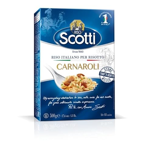 Riso Scotti Carnaroli Risotto Reis (12x 500g) – Perfektes Al Dente, 100% italienischer Reis von Riso Scotti