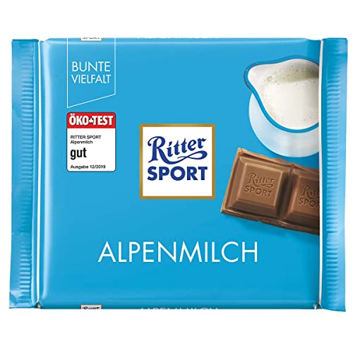 RITTER SPORT Alpenmilch-Schokolade 30%, 5er Set (5 x 100g Tafeln) von Ritter Sport