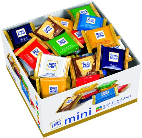 Ritter SPORT Schokoladentäfelchen Mini, 7er sortiert, Karton, 84 x 16,6 g (1.400 g) von Ritter Sport