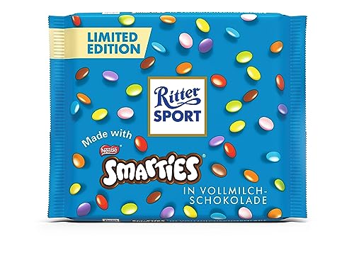 Ritter Sport 100 g Tafel Vollmilchschokolade mit Smarties, Limited Edition von Ritter Sport