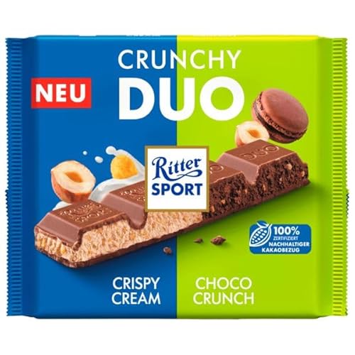 Ritter Sport Crunchy Duo Schokolade, 12er Pack (12 x 218g) von Ritter Sport