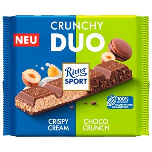 Ritter Sport Crunchy Duo Schokolade, 12er Pack (12 x 218g) von Ritter Sport